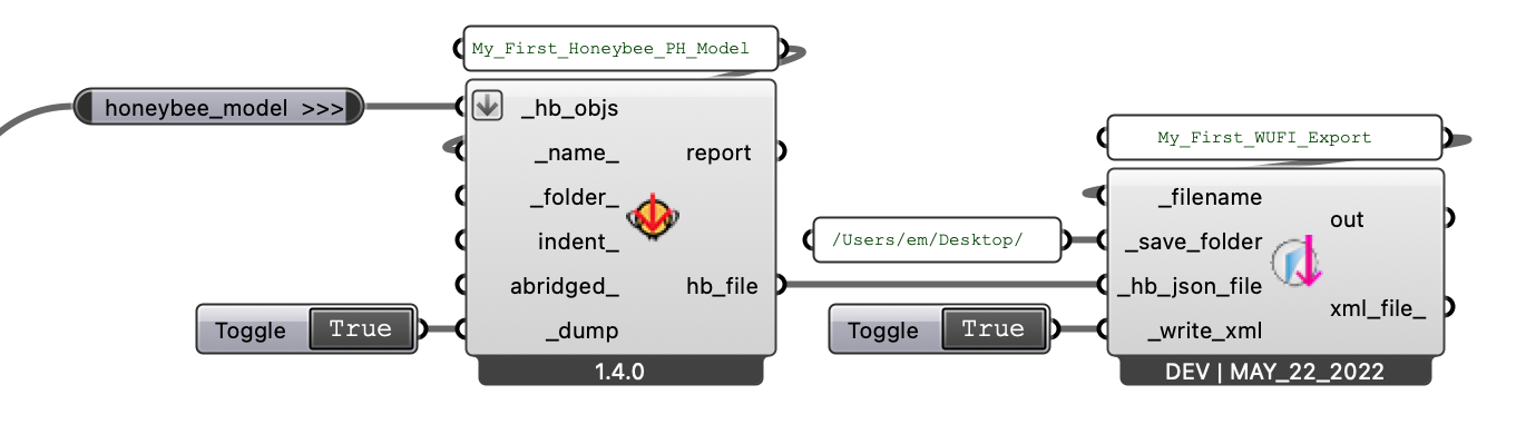 Export data to WUFI-XML